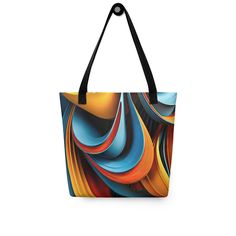 This Tote Bag is a versatile, high quality and comfortable addition to anyone's style. It is made from durable material and has comfortable dual handles. It will help you carry everything that matters and stand out from the crowd with its eye-catching design. It is printed on both sides. This product is made especially for you as soon as you place an order, which is why it takes us a bit longer to deliver it to you. Making products on demand instead of in bulk helps reduce overproduction, so tha Modern Multicolor Bag For Everyday Use, Modern Multicolor Bags For Everyday Use, Modern Large Capacity Multicolor Bag, Modern Multicolor Large Capacity Bag, Modern Multicolor Everyday Bags, Artistic Multicolor Bag With Adjustable Strap, Artistic Multicolor Bags With Adjustable Strap, Modern Multicolor Shoulder Bag With Adjustable Strap, Modern Multicolor Travel Bags