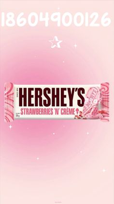 hershey's strawberry creme bar on pink background