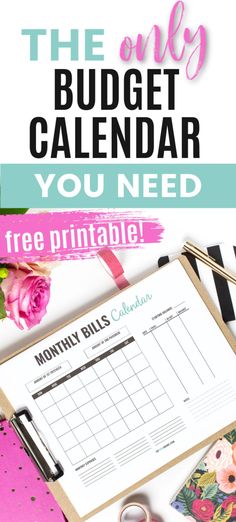 the only budget calendar you need free printable