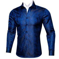 Silk Shirt Men, Paisley Fashion, Floral Long Sleeve Shirt, Paisley Shirt, Zhejiang China, Patterned Dress, Fitted Dress Shirts, Men Fits, Paisley Pattern