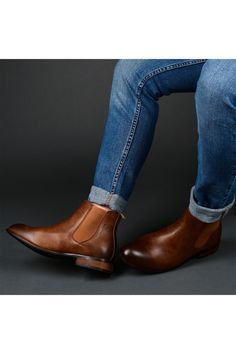 The wide-width Chelsea dress boot by Vance Co.  features premium faux leather uppers that rise to the ankles with subtle top-stitching bordering the stretchy side panels. Mahogany faux woodgrain block heels and outsoles finish the look.Sizing: W=wide width. Brown Plain Toe Chelsea Boots For Fall, Fitted Brown Chelsea Boots With Leather Sole, Brown Leather-lined Chelsea Boots For Winter, Classic Chelsea Boots With Textured Sole For Fall, Brown Leather Lined Chelsea Boots For Winter, Fall Chelsea Boots With Rubber Sole And Plain Toe, Fall Chelsea Ankle Boots With Stitched Sole, Brown Slip-on Boots, Brown Fitted Slip-on Boots