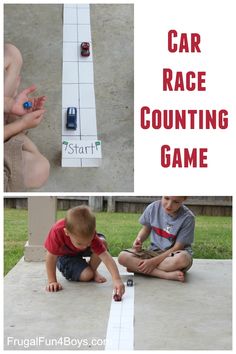 two boys are playing with race counting game