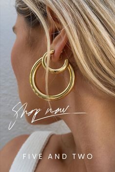 Harper + Jill Free shipping over $50 and easy payments with Afterpay. Trendy Brass Earrings, Trendy Gold-tone Tarnish Resistant Hoop Earrings, Retro Everyday Gold Jewelry, Retro Gold Small Hoop Jewelry, Retro Small Hoop Gold Jewelry, Retro Gold Hoop Jewelry, Trendy Gold-tone Hoop Jewelry, Trendy Gold-tone Hoop Earrings, Gold Retro Hoop Jewelry