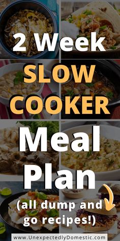 two week slow cooker meal plan