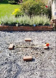 the garden is ready to be planted and used as a planter for some plants