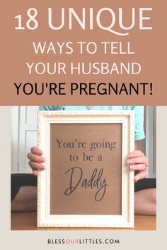 Whether this is your first pregnancy or you are expecting baby #2, here are 18 unique ways to tell your husband you're pregnant! He's sure to be shocked!! #PregnancyAnnouncementToHusband #WerePregnant Military Baby Announcement, Amazon Package, Pregnant Dog, About Pregnancy, Pregnancy Announcement To Husband, Trying To Get Pregnant