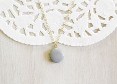 Soft Grey Colored Locket. $26.00, via Etsy. Gray Round Jewelry Gift, Gray Round Jewelry For Gift, Round Locket, Jewelry Charms, Gold Enamel, Minimalist Jewelry, Charm Jewelry, Locket, Gold Filled