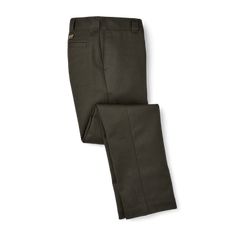 Our multi-use Anchorage Work Pants are built with a midweight polyester/cotton blend that's tough, easy-care, and dries quickly. Welted rear and slash front pockets provide a classic aesthetic that works just about everywhere. Seven belt loops prevent waistband sagging. Zippered fly and metal wreath-button waist closure. | Filson @Anchorage Work Pants Charcoal Size 34x343 Twill Tapered Leg Workwear Bottoms, Twill Pants With Welt Pockets For Workwear, Work Pants With Welt Pockets In Standard Cut, Straight Leg Pants With Belt Loops For Outdoor Work, Twill Pants For Workwear, Standard Cut Work Pants With Hip Pockets For Workwear, Work Pants With Hip Pockets For Workwear, Twill Pants With Pockets For Work, Standard Cut Work Pants With Side Pockets