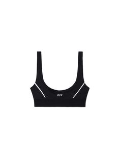 BLACK/WHITE OFF STAMP SEAMLESS BRA in Black | Off-White™ Official US Trendy White Sports Bra With Built-in Bra, Trendy White Bra, Seamless Athleisure Bra For Summer, White Sporty Sports Bra With Seamless Design, Sporty White Sports Bra With Seamless Design, White Seamless Crop Top With Minimal Stretch, Sporty White Seamless Sports Bra, Sporty Seamless Crop Top With Minimal Stretch, White Seamless Crop Top Sports Bra