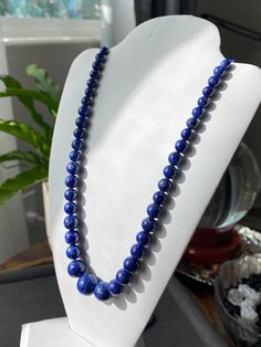 Handmade item Ship from: California Measurement：4.7-13.5MM Materials: Crystal, Gemstone Length：47cm/18.5 inchs, Gemstone:Lapis Lazuli Adjustable Small Rings, Healing Crystal, Chain Styles, Deep Blue, Lapis Lazuli, Amazing Jewelry, Crystal Necklace, Crystal Healing, Bead Work