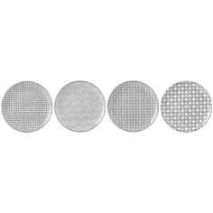 four circles are shown in different sizes and shapes, each with an individual's own pattern