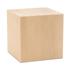 a wooden block on a white background