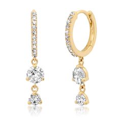 Floating diamond earrings are one of my all-time go-to styles. The diamonds appear to be floating perfectly below the ear and the setting is so discreet the diamonds sparkle like stars. Available in 14k yellow, rose, or white gold .75ctw diamonds Measures 4mm x 21.5mm By Curated by AB Yellow Gold Brilliant Cut Dangle Earrings, Gold Bridal Earrings With Brilliant Cut Dangle, Yellow Gold Brilliant Cut Cubic Zirconia Linear Earrings, Vvs Clarity Diamond Drop Earrings In 14k Gold, Gold Brilliant Cut Drop Huggie Earrings, Yellow Gold Dangle Diamond Earrings For Anniversary, Yellow Gold Linear Earrings With Brilliant Cut For Wedding, Wedding Linear Earrings In Yellow Gold With Brilliant Cut, Dazzling Yellow Gold Huggie Earrings