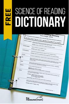 a book with the title free science of reading dictionary