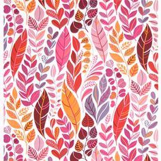 colorful leaves on white background with red, orange and purple colors