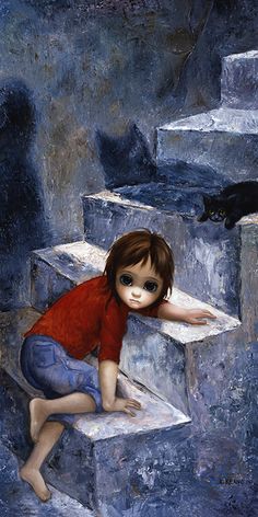 Big Eyes Paintings Keane, Big Eyes Art Margaret Keane, Margret Keane, Keane Paintings, Cardboard Structures, Big Eyes Movie, Keane Artist, Big Eyes Margaret Keane, Squirrel Nest