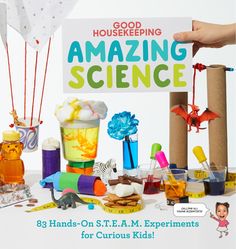 Awesome S.T.E.A.M.-based science experiments you can do right at home with easy-to-find materials designed for maximum enjoyment, learning, and discovery for kids ages 8 to 12 Join the experts at the Good Housekeeping Institute Labs and explore the science you interact with every day. Using the scientific method, you'll tap into your own super-powers of logic and deduction to go on a science adventure. The engaging experiments exemplify core concepts and range from quick and simple to the more c Steam Experiments, Vegetable Sink, Cloud In A Jar, Sink Or Float, Kids Cookbook, Steam Science, Baking Book, Curious Kids, Food Network Magazine