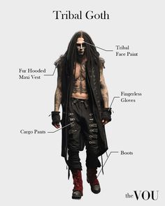 Unkempt Hair, Outfit Idea For Men, Gothic Viking, Beads Braids, Bone Decorations, Goddess Worship, Types Of Goth, Hair Dreadlocks, Goth Fits