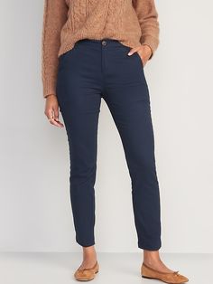 Pants Blue, Belly Button, Old Navy, High Waisted, Navy, Pants, Blue, Trousers