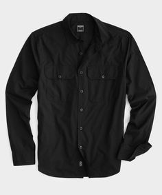 Two Pocket Poplin Shirt in Black - Todd Snyder Surprise Dance Outfits, Sweatshorts Shorts, Black Casual Shirt, Utility Shirt, Cashmere Hoodie, Todd Snyder, Cargo Shirts, Black Cargo, Menswear Inspired