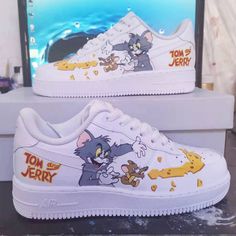 Shoe Artwork, Custom Painted Shoes, Custom Shoes Diy, Nike Shoes Air Force, Air Shoes, Expensive Shoes, Custom Nike Shoes, Personalized Shoes, Custom Air Force 1