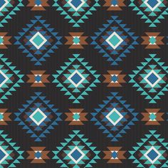 an abstract pattern with blue, brown and turquoise colors on black background photo by shutterstocker