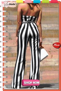 Stripe Print Hang Neck Jumpsuit with Belt Fitted High Waist Strapless Jumpsuit For Summer, Fitted High Waist Jumpsuits And Rompers For Beach, Fitted High-waist Jumpsuits And Rompers For The Beach, Chic Striped Summer Jumpsuits And Rompers, Chic Striped Jumpsuits And Rompers For Summer, White Fitted Casual Strapless Jumpsuit, Trendy Striped Jumpsuits And Rompers For Summer, Fitted Strapless One-piece Jumpsuit For Summer, Chic Striped Fitted Bodysuit