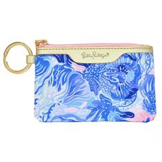 Lilly Pulitzer Wallet Pink Blue Zip Id Case Gold Tone Keychain Card Holder New. New Lilly Pulitzer Id Case Keychain Small, Lightweight, And Functional Id Case With Zipper Closure Pouch; Polyester; Leatherette Trim; Gold O-Ring. Approximate Measurements: 3.25" 5.25" Keep It Simple: Includes 1 Id Card Holder That Is Designed To Keep All Your Essentials Handy, So You Can Say Goodbye To Carrying Around Unnecessary Extras. The Pretty And Practical Design Allows You To Keep Your Belongings Secure, Whi Keychain Card Holder, School Badges, Small Zipper Pouch, Work Badge, Keychain Wallet, Practical Design, Mini Wallet, Card Holder Wallet, Key Card Holder