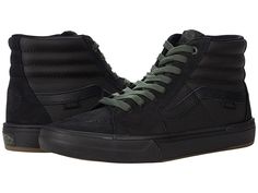 Vans BMX Sk8-Hi(r) - Men's Shoes : (Scotty Cranmer) Black/Thyme Leather : Classic style and upgraded performance combine in the Vans BMX Sk8-Hi sneaker. Lightweight and comfortable. Padded collar. Lace up style. Cushioned insole. Breathable materials. Leather and textile upper. Textile lining and insole. Rubber outsole. Imported. Measurements: Weight: 1 lb Shaft: 2 1 2 in Product measurements were taken using size 9, width D - Medium. Please note that measurements may vary by size. Weight of foo Breathable Lace-up Skate Shoes For Skateboarding, Breathable Lace-up Sneakers For Skateboarding, Breathable High-top Skate Shoes For Outdoor, Mid-top Fade-resistant Skate Shoes For Streetwear, Sporty High-top Skateboarding Sneakers With Cushioned Footbed, Sporty High-top Sneakers For Skateboarding With Cushioned Footbed, Fade-resistant Lace-up Synthetic Skate Shoes, Vans Urban High-top Skate Shoes, Mid-top Synthetic Skate Shoes Fade-resistant