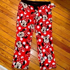 Disney Brand Minnie Mouse Sleep Pants. Probably The Softest Pants I Have Ever Felt In My Life. Thick Black Waistband With Black Ribbon To Tie At Waist. Pockets. Nwt Disney Cotton Pants For Loungewear, Disney Cotton Loungewear Pants, Casual Minnie Mouse Sleepwear For Pajama Party, Casual Minnie Mouse Sleepwear For Loungewear, Casual Mickey Mouse Bottoms For Loungewear, Jack Skellington Pajamas, Disney Pajama Pants, Stitch Pajamas, Plush Pajama Pants