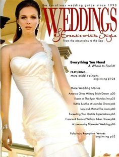 a magazine cover with a woman in a wedding dress