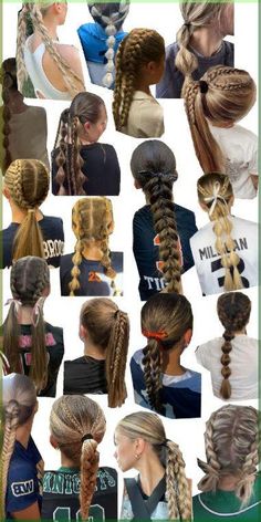 #haircare #hair #healthyhair #selfcare #healthylife #health #lifestyle #healthylifestyle #beauty #feminine #femininity #hairstyle #tutorial #howto #mediumlenght #bun #updo #braidedbun #braidedupdo Up Do Hairstyles For Sports, Soccer Hairstyles Braids, Hair Inspo Sport, Cute Netball Hairstyles, Unique Volleyball Hairstyles, Sport Hair Ideas, Soccer Practice Hairstyles, Gameday Hairstyles Volleyball, Volleyball Hair Ideas