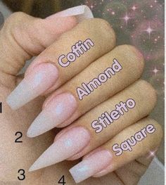 Best Nail Shape, Nail Inspo Ideas, Short Nail Inspo, Types Of Nails Shapes, Nail Techniques, Diy Acrylic Nails, Gel Nails Diy, French Tip Acrylic Nails