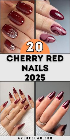 Discover timeless beauty with Cherry Red Nails 2025, a collection of 20 aesthetic ideas for almond, square, and coffin nail shapes. From acrylic short designs to glossy polish, these styles cater to every occasion. French tips, chrome finishes, and dark gel details enhance the richness of cherry red. Elevate your style with these chic and versatile manicure options. Ruby Color Nails, French Manicure Red Tips Square, Nail Ideas Cherry Red, Dark Red Nail French Tip, Red Cat Eye Gel Nails, Red Natural Nails Design, Cranberry Red Nails Design, Red Micro French Nails, Cherry Coffin Nails