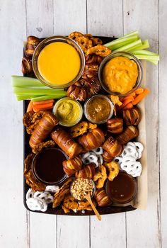 a platter filled with different types of food