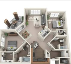 the floor plan of a two bedroom apartment