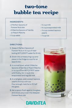 two tone bubble tea recipe with instructions