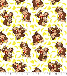 an image of a cartoon monkey pattern on a white background