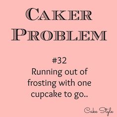 a pink background with the words caker problem written in black and white on it