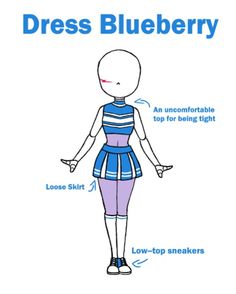 the dress blueberry diagram shows how to wear it