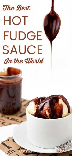 the best hot fudge sauce in the world is made with chocolate and marshmallows