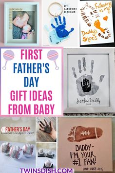 father's day gift ideas from baby, including handprints and other items