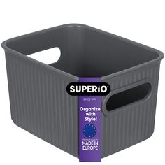 PRICES MAY VARY. Enhance your home: This stylish Ribbed designed bin will dress up your home with simple elegance and sophistication while serving its purpose of storing away clutter. Ideal storage choice: Whether it’s in the closet, under your kitchen sink, or on shelves the superio Plastic Basket is the ultimate solution to organizing the disorder. Its perfect size makes it useful in the kitchen, playroom, bedroom, and office. Store toys, cleaning supplies and other household items. Premium qu Bins For Organizing Closet Plastic, Organizing Closet Shelves, Organizing Closet, Organizer Baskets, Open Home, Kitchen Playroom, Storage Bins Organization, Drawer Shelf, Storage Totes