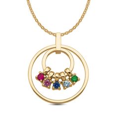 Look no further than this fashion-forward circle pendant for a customized gift that celebrates Mom and honours family. Crafted in your choice of silver or gold, this stylish drop features a pair of overlapping circle outlines adorned with the one to twelve petite birthstone charms you choose. An excellent expression of Mom’s deep love for family, this clever design is buffed to a brilliant luster and suspends along a cable chain that secures with a spring-ring clasp. Zales Zales, Birthstone Necklace Mothers, Mother Necklace Personalized, Diamond Pendants Designs, 12 Stones, Circle Outline, Mother Rings, Peoples Jewellers, Circle Diamond