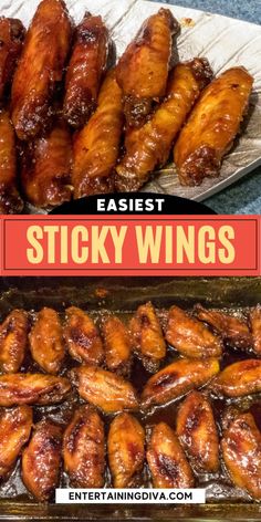 an image of sticky wings in the oven