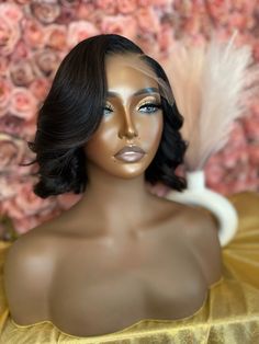 Size: M 5x5 HD closure 100% Virgin Hair Hair can be bleached, dyed, and curled easily  Machine made by vendor, customized by Tanna Bob Closure Wig, Bob Closure, Closure Wig, Virgin Hair, Hair Hair, Beauty Book, Wigs, Hair Care, Bathing Beauties