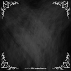 a black and white background with an ornate frame