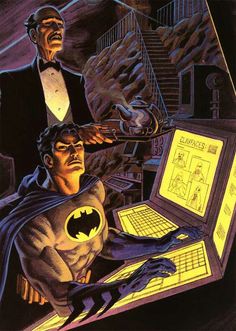 an image of batman and the catwoman using a laptop