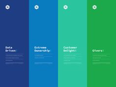 four different colored banners with the words data driven, customer - driven and customer - driven