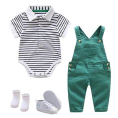 Boys' Outfits & Sets - Momorii Matching Shoes, Boys Summer Outfits, Striped Rompers, Summer Hat, Summer Suits, Clothes Set, Suit Fabric